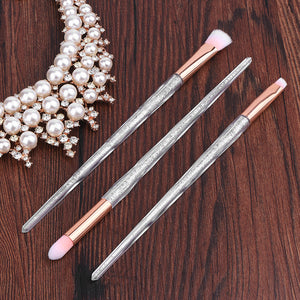 Pink Glittered 7 PC Makeup Brush Set