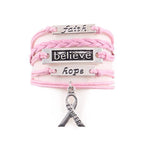 Faith Hope Believe Leather Wrap Bracelets