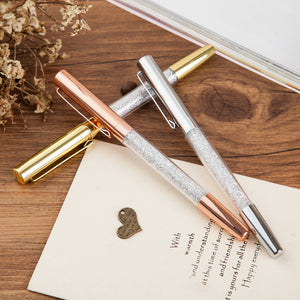 3PCS Set Signature Glitter Pen Office Ball Point Pen Set