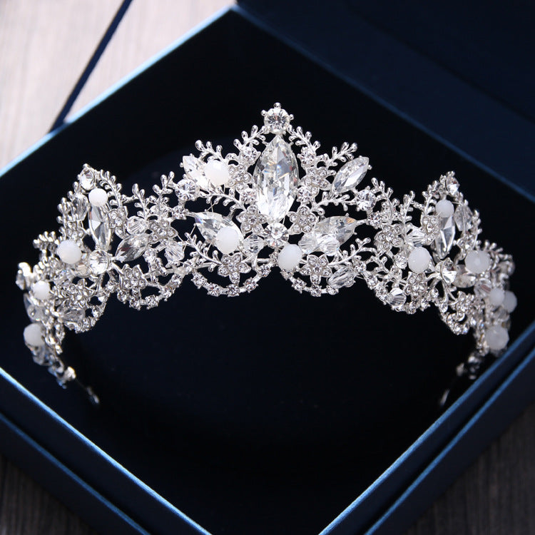 Luxury Crystal Jeweled Princess Crown Tiara for Women Hair Jewelry