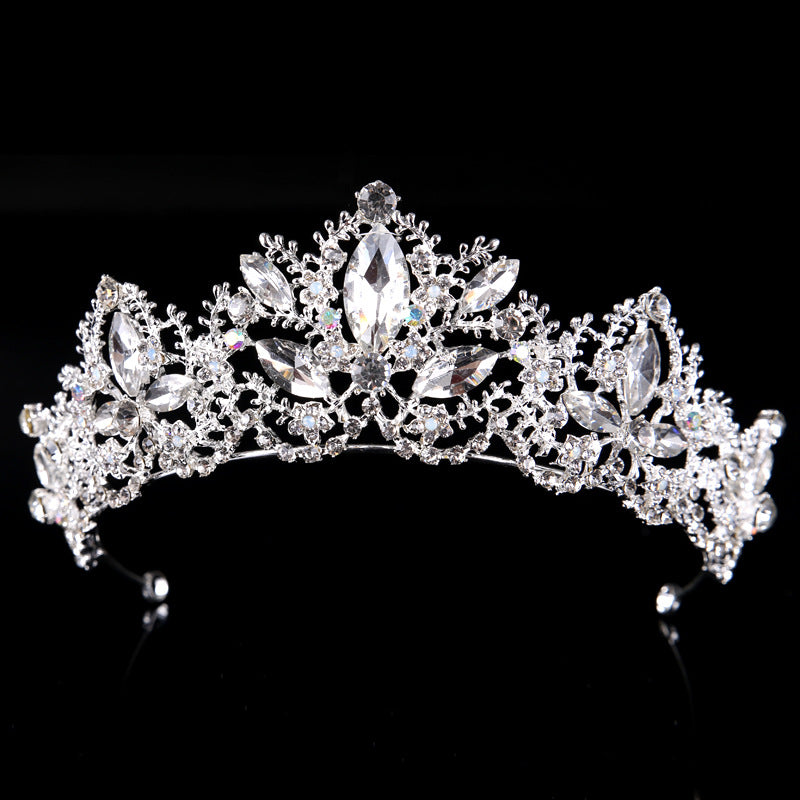 Luxury Crystal Jeweled Princess Crown Tiara for Women Hair Jewelry